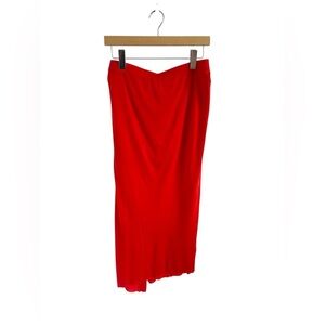 Helmut Lang Orange Red Midi Skirt, size small